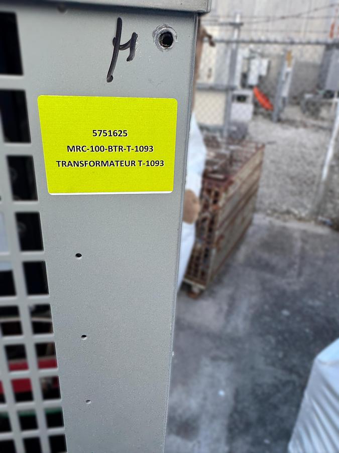 Used BEMAG 225 kVA Dry Type Isolation Transformer UC3225P480K13