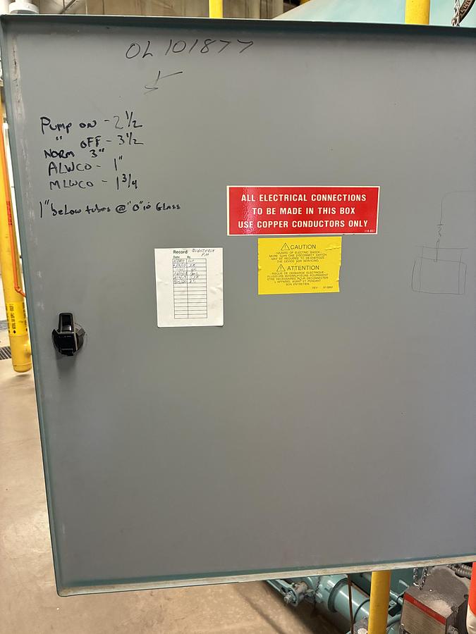 Used 2002 Cleaver Brooks CB 350 HP Steam Boiler – 15 PSI with Advanced Honeywell Controls