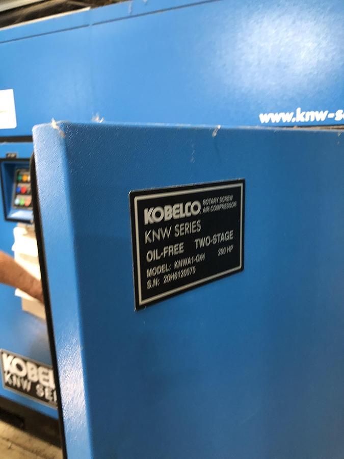 Used Kobelco Oil-Free Rotary Screw Air Compressor KNWA1-G/H