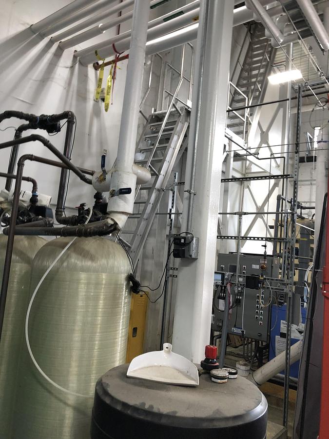 Used Clack Water Treatment System with Polyethylene Tanks