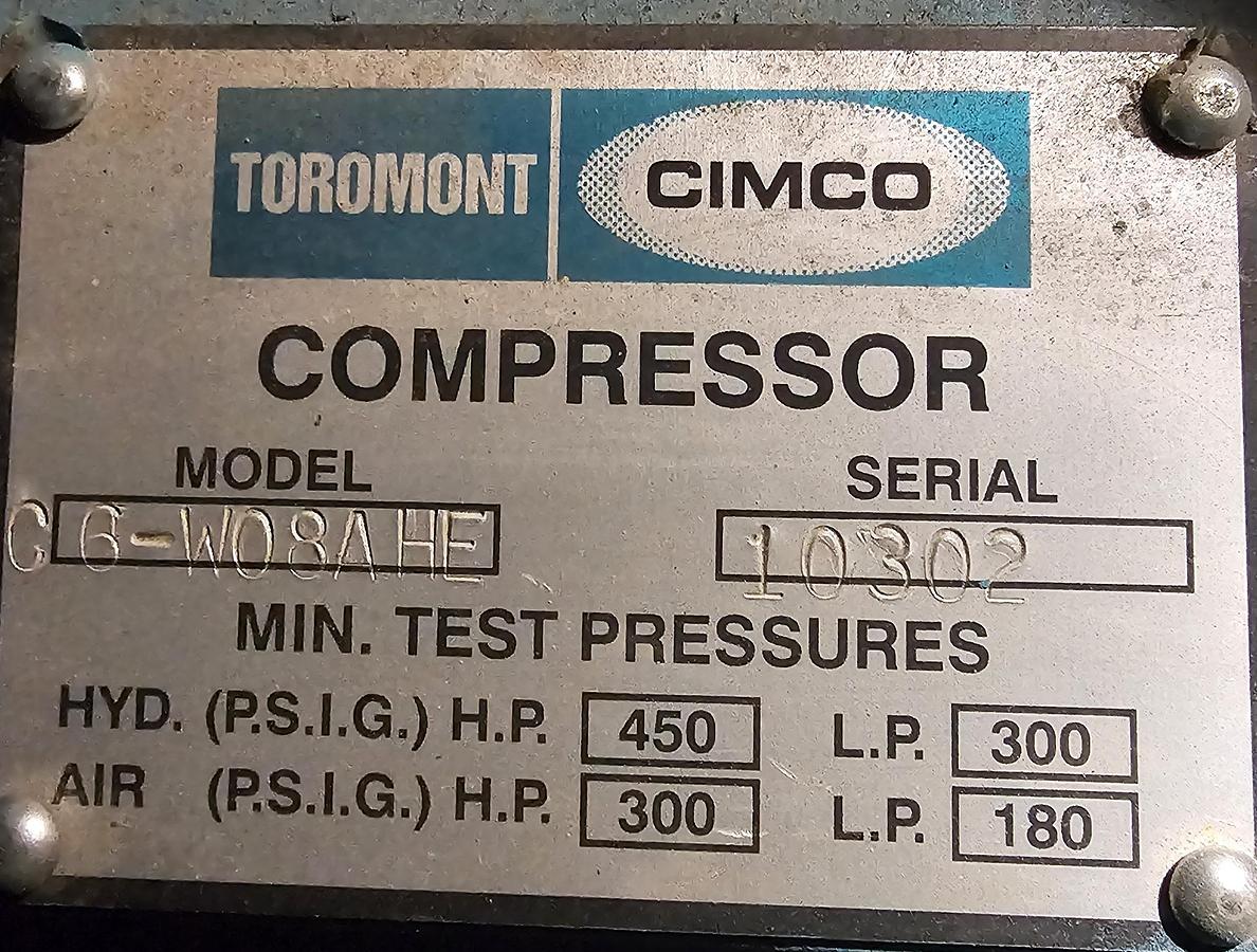 Used Toromont CIMCO Industrial Refrigeration System - 300 Ton Capacity with Heat Exchangers (2010)