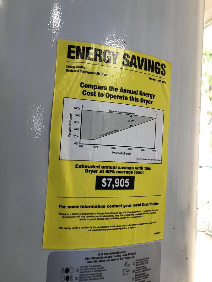 Used SPX FLOW Deltech Compressed Air Dryer System HCS-930