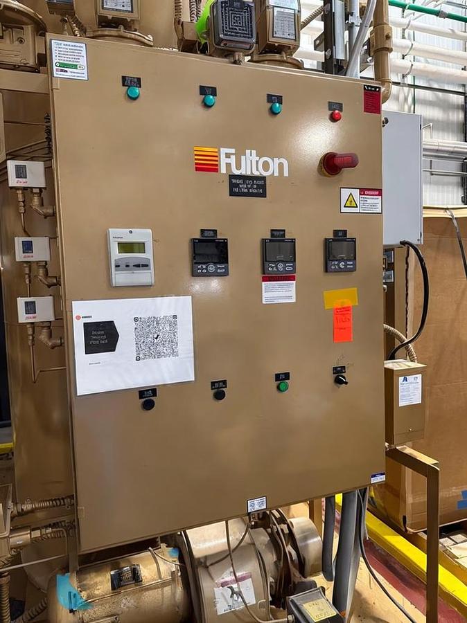 Used Fulton Thermal Fluid Heater Skid — 480V 3-Phase Complete Skid System with Pump, Motor & Control Panel
