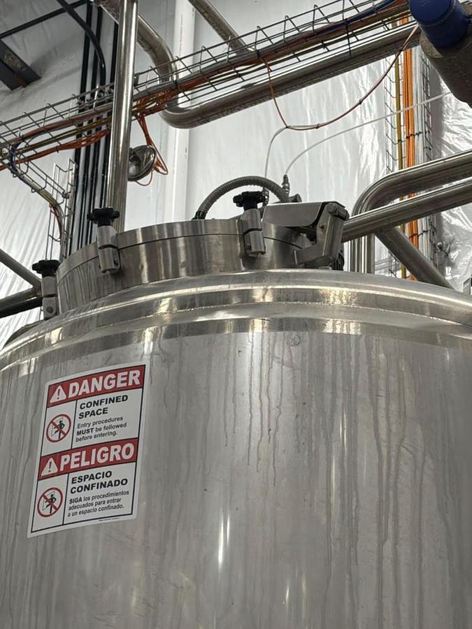 Used 2022 JBT A&B Process Systems Stainless Steel Jacketed Tank with Mixer — MAWP 14.9 PSI @ 200°F — S/N 2106760303A