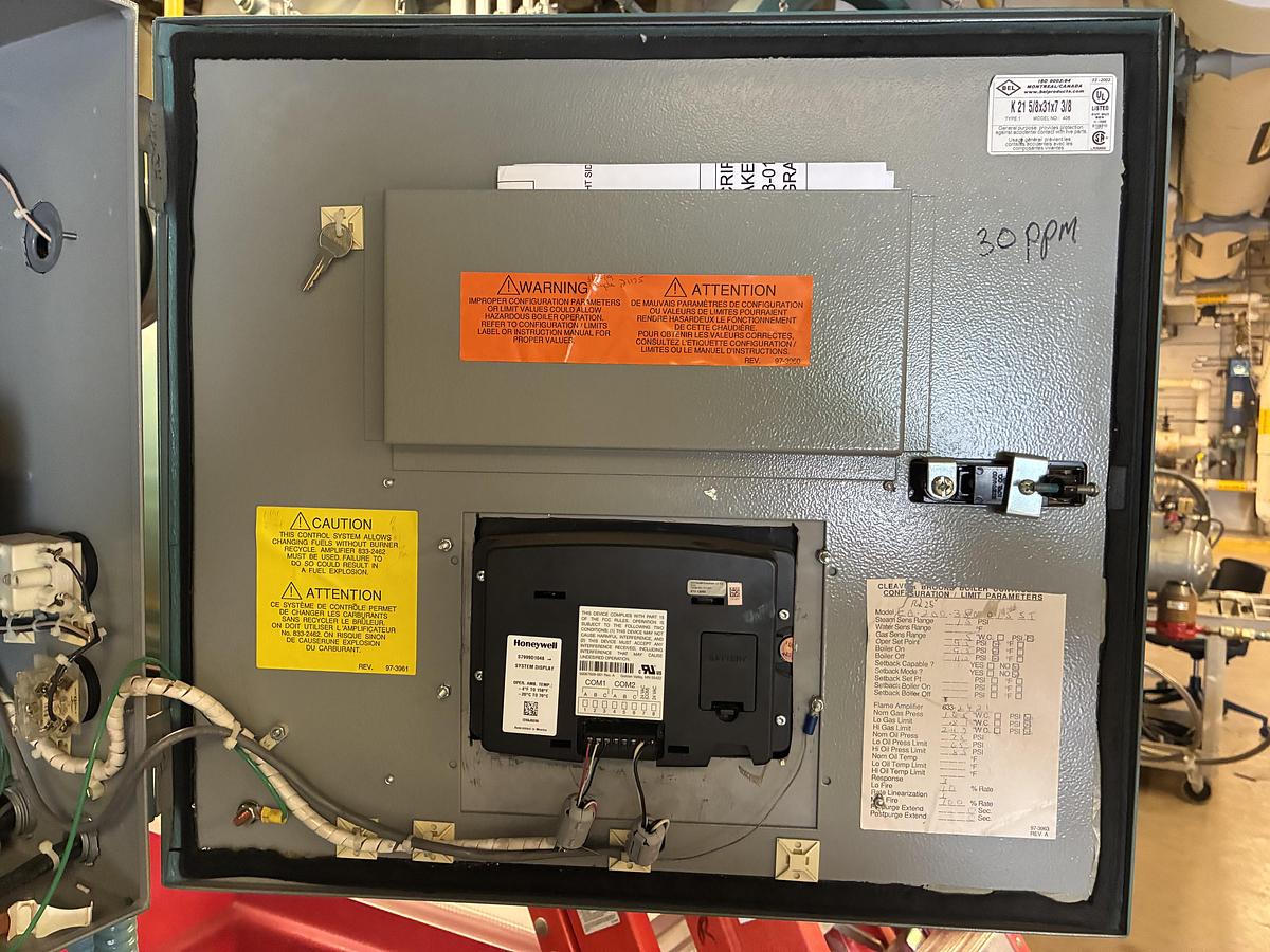 Used 2002 Cleaver Brooks CB 350 HP Steam Boiler – 15 PSI (Recently Serviced)