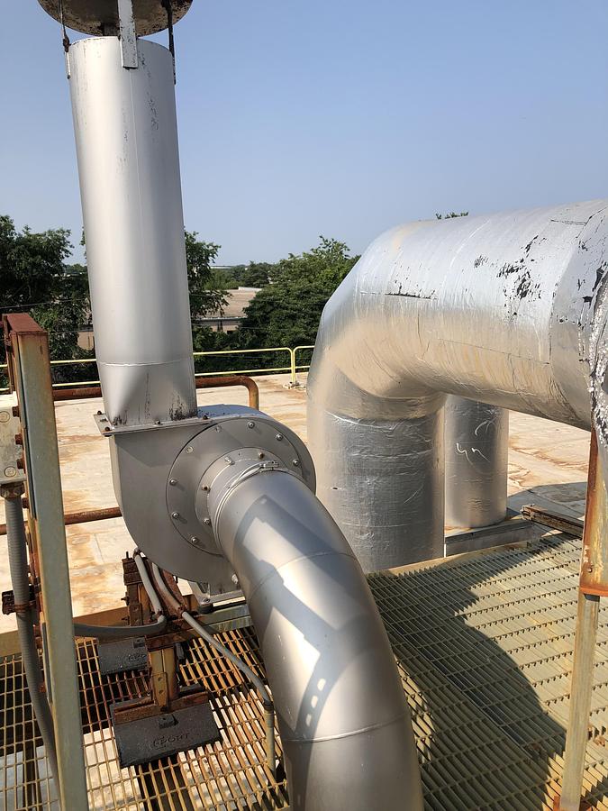 Used Rotodyne Ventilation Fan CV-250/400-P16K30 with Vertical Discharge System