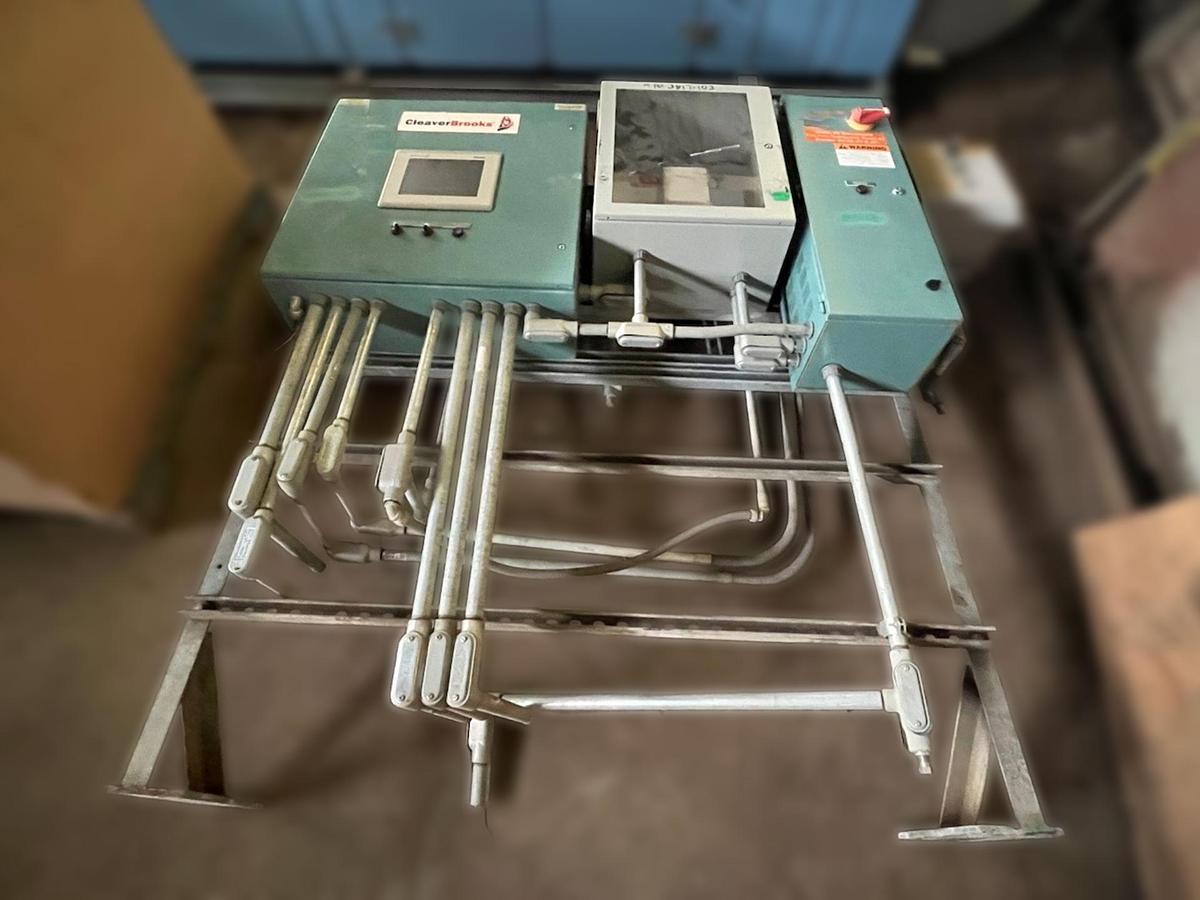 Used Burnham 700 HP 150 PSI Industrial Steam Boiler - 3P-700-50-LB with Cleaver Brooks Controls