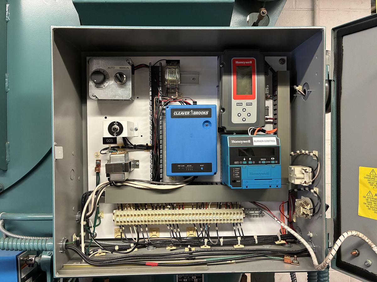 Used 2002 Cleaver Brooks CB 350 HP Steam Boiler – 15 PSI with Advanced Honeywell Controls