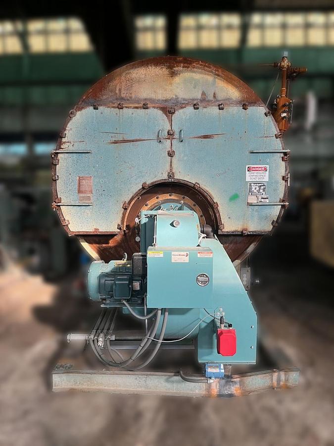 Used Burnham 700 HP 150 PSI Industrial Steam Boiler - 3P-700-50-LB with Cleaver Brooks Controls