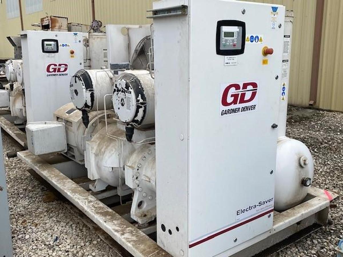 Used Gardner Denver EAU99AA 250 HP 125 PSI Electra-Saver Rotary Screw Air Compressor SN S657042 2022