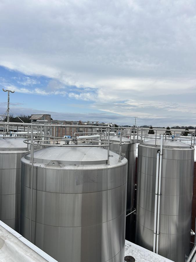 Used Walker Stainless 20,000 Gallon Jacketed Stainless Steel Storage Tanks SA240/T316L R-717 Lot of 4 1997