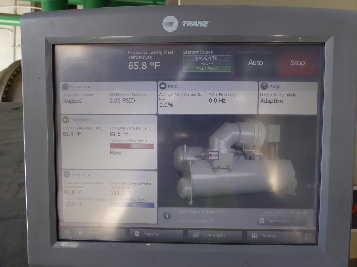 Used Trane CenTraVac Water Chiller 1450 Tons – CVHF1470