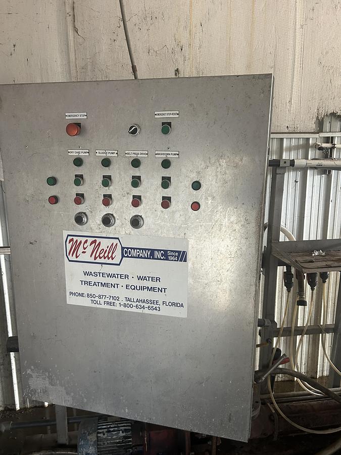 Used McNeill Water Wastewater Filter Belt Press Model FPP152B Serial 0302006 Sludge Dewatering