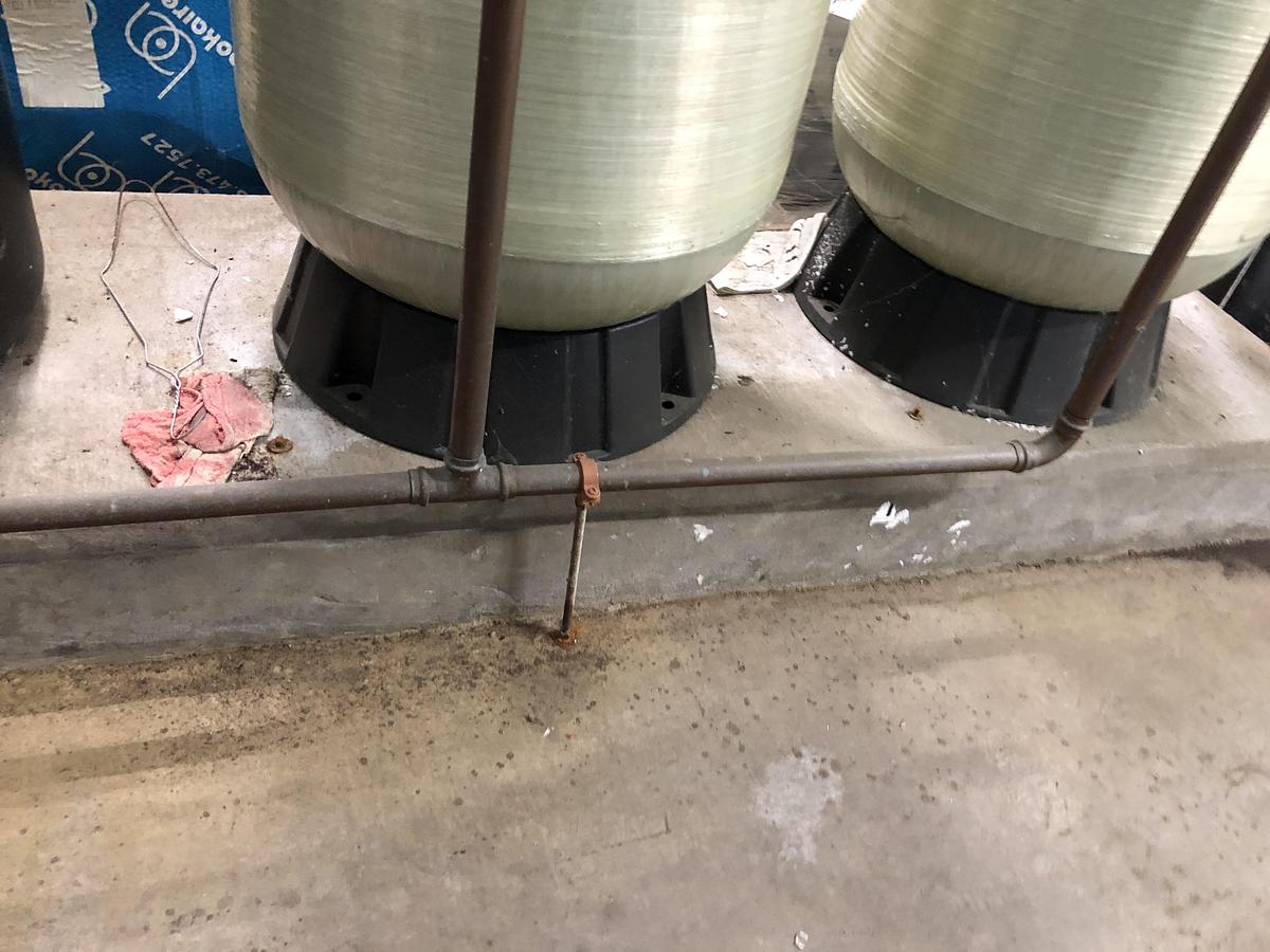 Used Clack Water Treatment System with Polyethylene Tanks