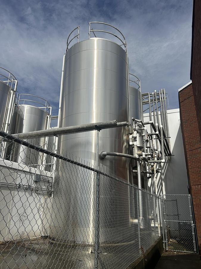 Used Walker Stainless 20,000 Gallon Jacketed Stainless Steel Storage Tanks SA240/T316L R-717 Lot of 4 1997