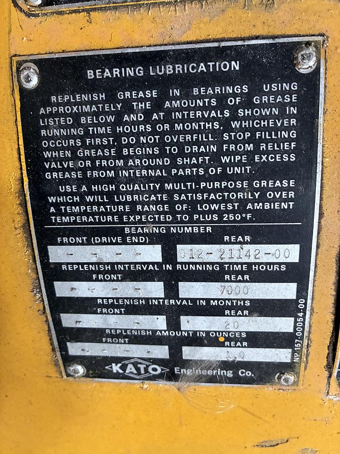 Used Caterpillar D343 Diesel Emergency Generator Set with KATO Engineering Alternator