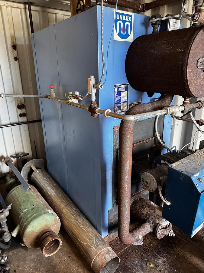 Used Unilux 28HP 150PSI Flexible Water Tube Steam Boiler 2F 100 HS in 20-Foot Container