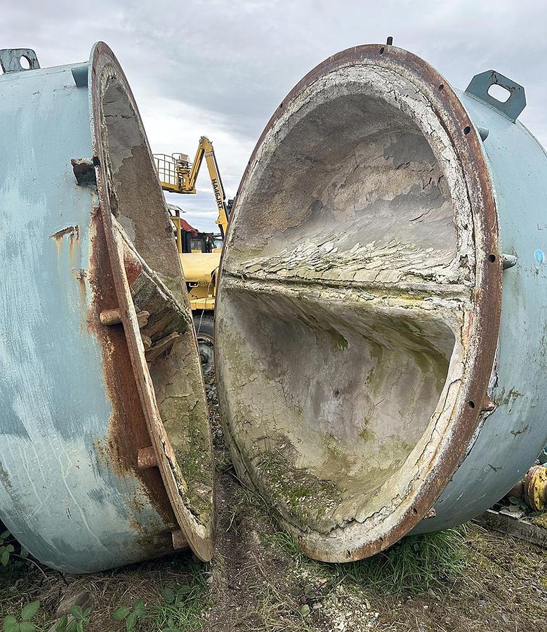 Used Industrial Boiler Doors - 24" Diameter Heavy-Duty Access Doors with Refractory