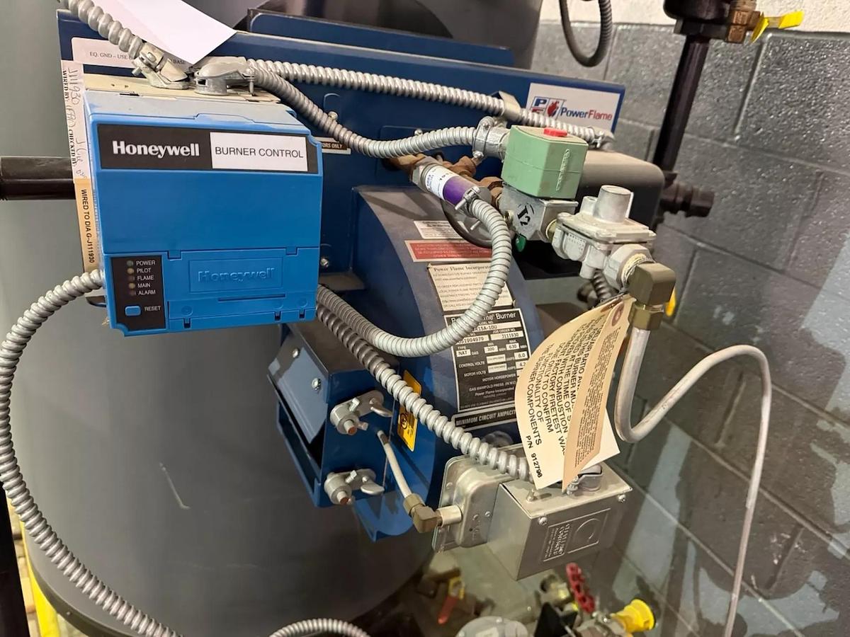 Used 2019 Lattner Boiler Company 15 HP Natural Gas Steam Boiler System — Model WLF — S/N 97716 — Complete System with Feedwater Tank, Condensate Receiver & Controls