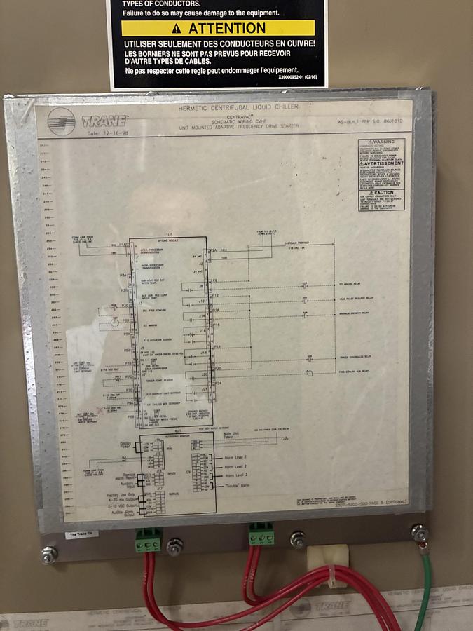 Used Trane Hermetic Centrifugal Liquid Chiller 347-Ton – CVHF770