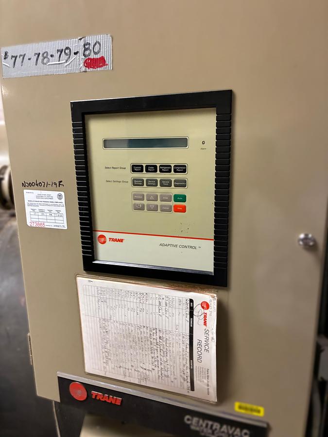 Used Trane Hermetic Centrifugal Liquid Chiller 347-Ton – CVHF770