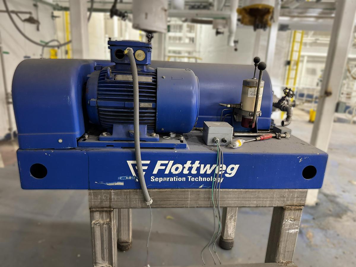 Used Flottweg Z23-3/441 Solid Bowl Tricanter Centrifuge - 6000 RPM Three-Phase Separator (2004)
