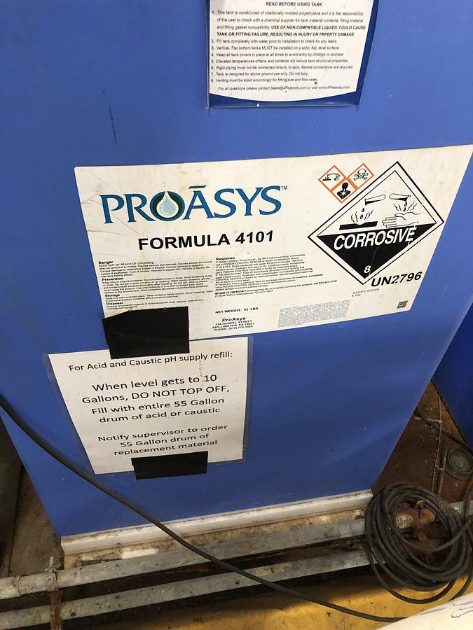 Used PROASYS Industrial Water Treatment System with Chemical Feed Equipment