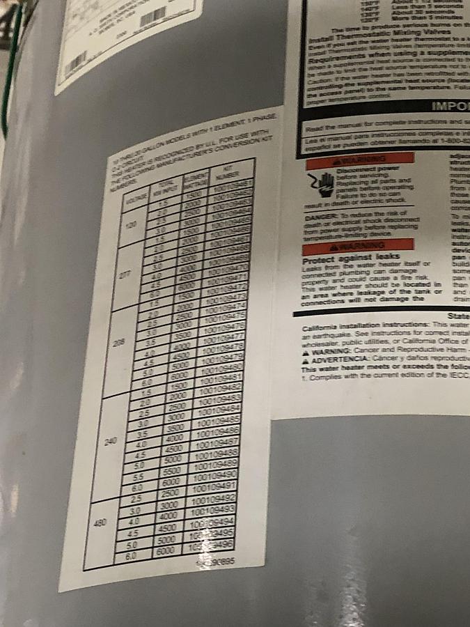 Used A.O. Smith Commercial Electric Water Heater System - DEL-20 102