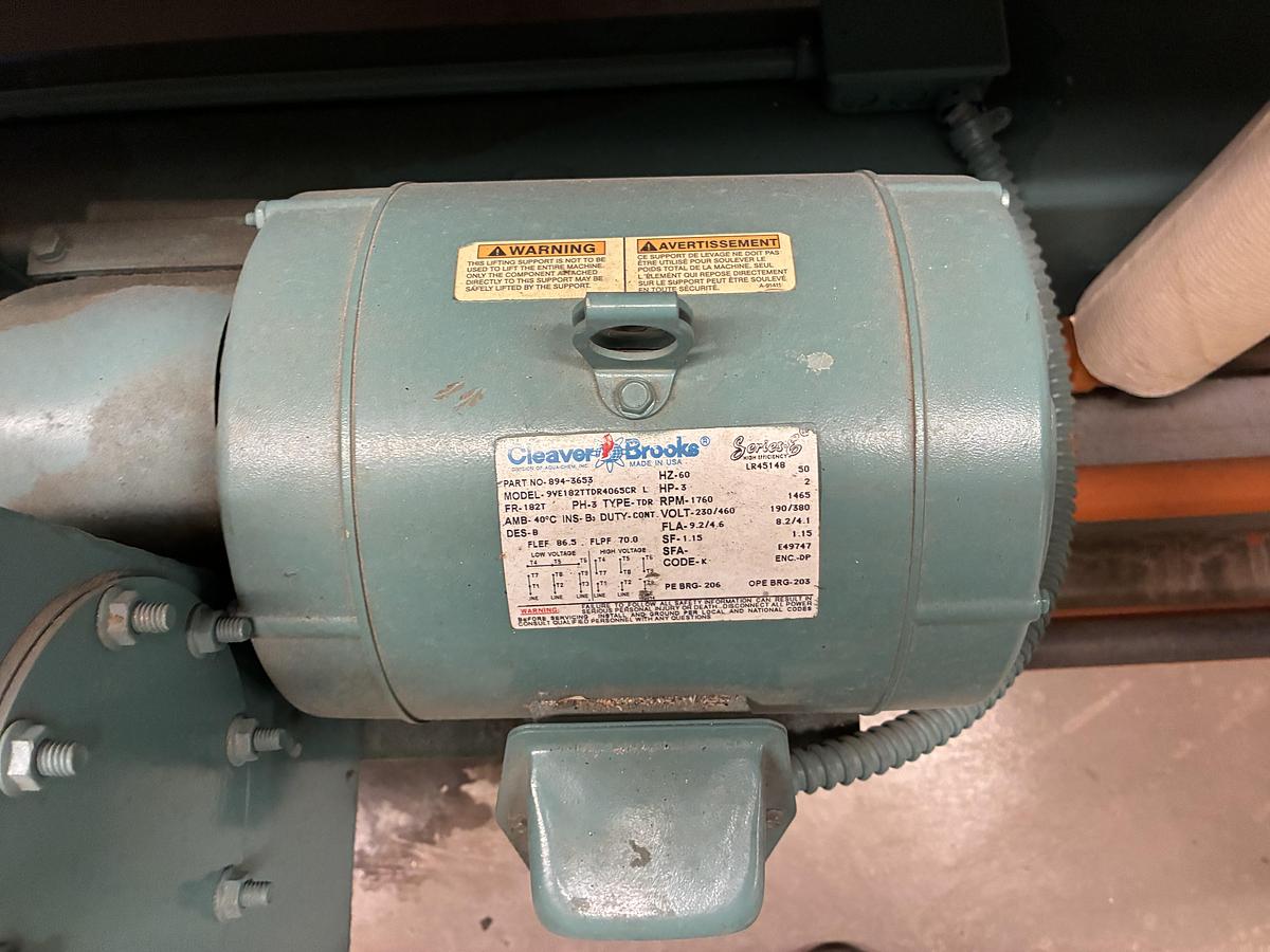 Used 2002 Cleaver Brooks CB 350 HP Steam Boiler – 15 PSI with Advanced Honeywell Controls