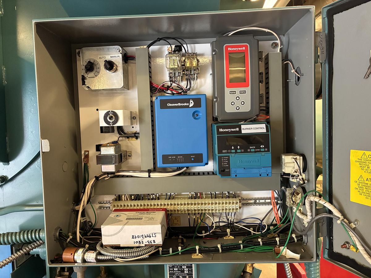 Used 2002 Cleaver Brooks CB 350 HP Steam Boiler – 15 PSI (Recently Serviced)