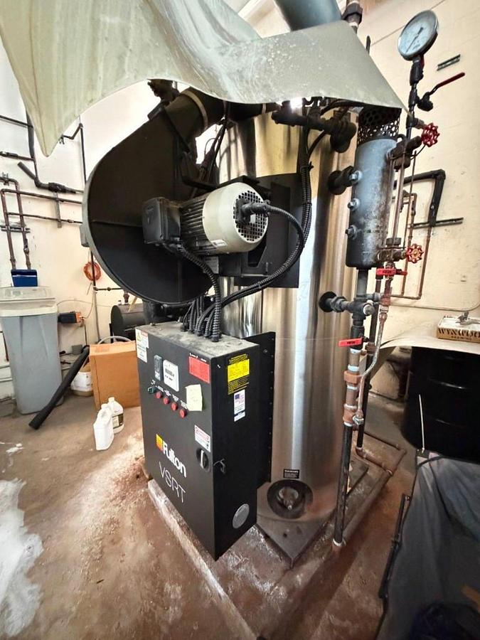 Used Fulton VSRT30 30HP 150PSI Vertical Spiral Rib Tubeless Steam Boiler - 2019