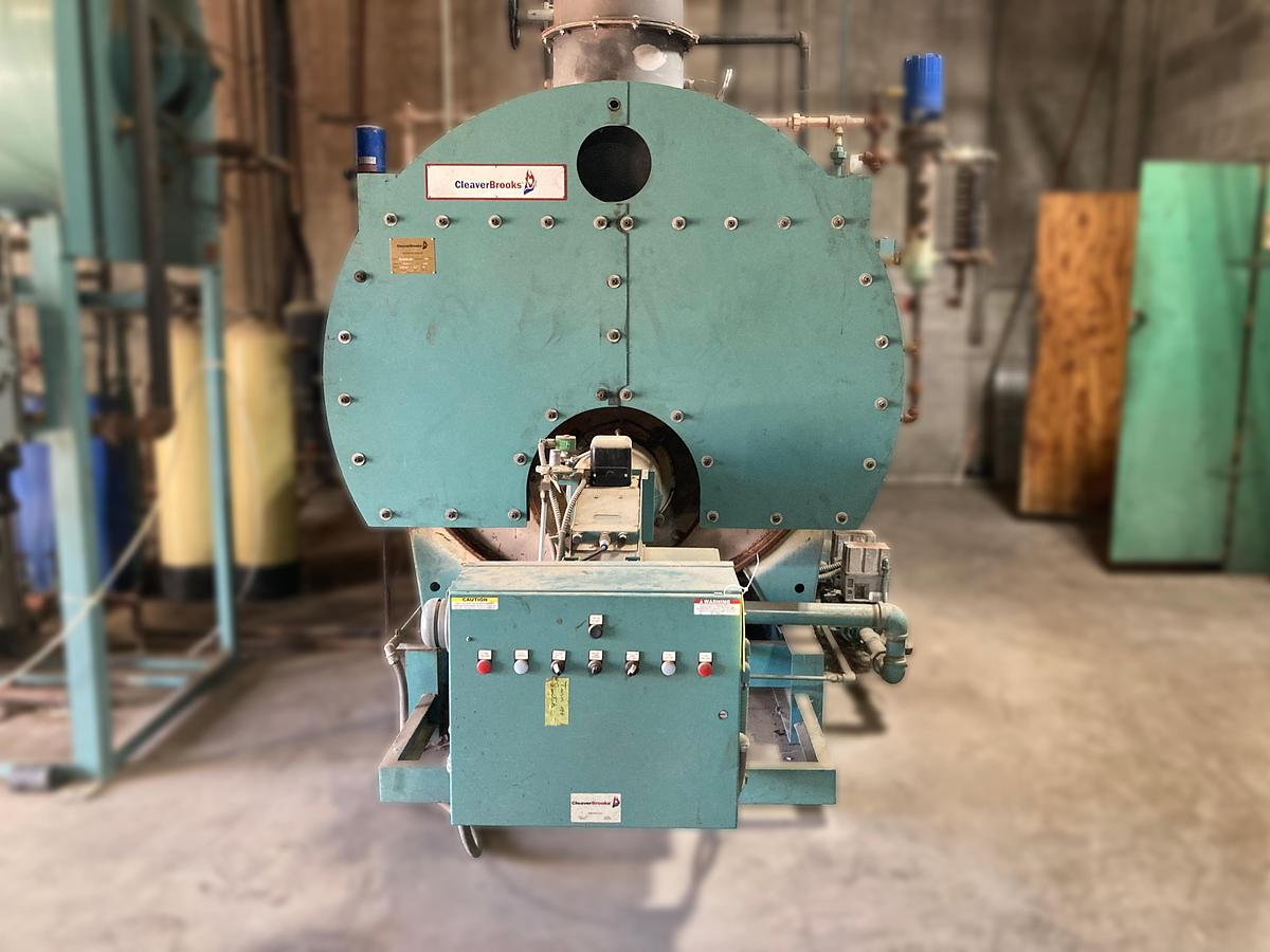 Used Cleaver-Brooks 100 HP 300 PSI Steam Boiler System + Feedwater Tank (2015)