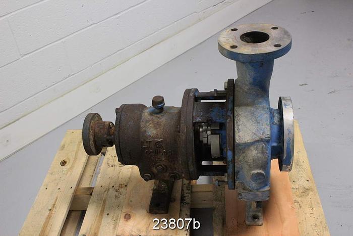 Used Goulds 3196 Pump, 3196, 3X4X10, 5-Vane Impeller, 8" Impeller Diameter, Stainless Steel Casing, Stainless Steel Impeller, Ductile Iron Stuffing Box,  Packing #23807