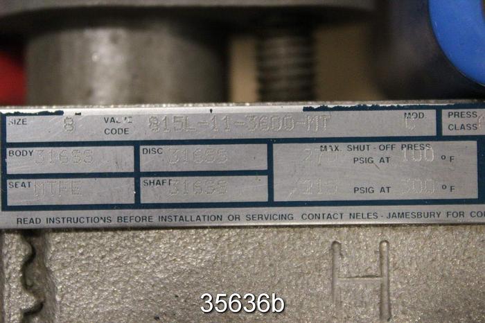 Unused Neles Jamesbury 815L-11-3600-MT 8" Butterfly Valve #35636