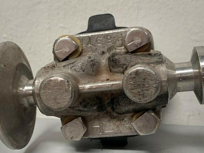 Used ITT CF3M H2 Diaphragm Valve w/ 1/2" Sanitary Fitting & 2" OD