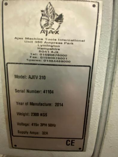 Used 2014 Ajax Evolution Ajev 310 CNC Lathe
