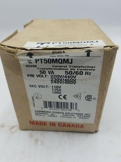 HAMMOND POWER PT50MQMJ 50 VA 50/60 Hz CONTROL TRANSFORMER