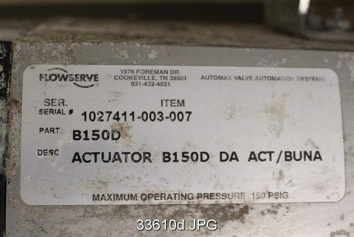 Used Flowserve 8-BX2-L1111A1V9N2 8" Pneumatic Air Operated Butterfly Valve #33610