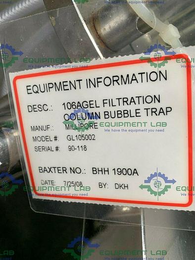 Used Millipore QuikScale GAP 350x800 74 L Chromatography Column w/ Column Bubble Trap