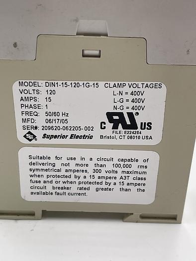 Used Superior Electric DIN1-15-120-1G-15