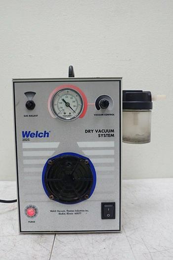 Used Welch 2025 Model 202501 Self-Cleaning Dry Vacuum Pump, 115V 60Hz 155752108112