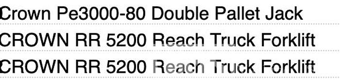 Used Crown Forklift Forklifts & Order Pickers - Warehouse Liquidation