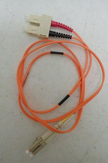 Used (5) Duplex Multimode 62.5/125 Fiber Optic Cables: RoHS LC-SC 3M, Black Box ST-LC