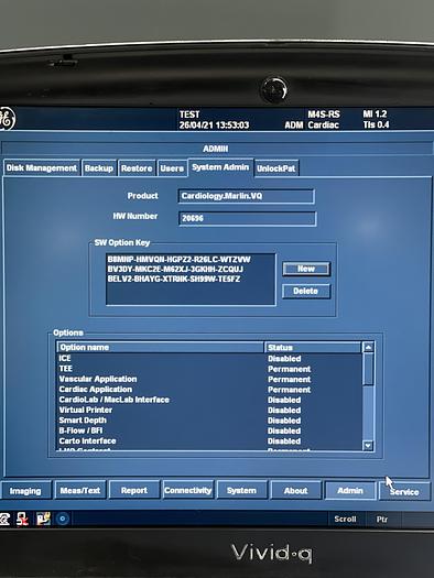 Gebraucht GE Vivid q Ultraschallgerät auf Vivid i Trolley mit 2 Sonden und EKG Kabel