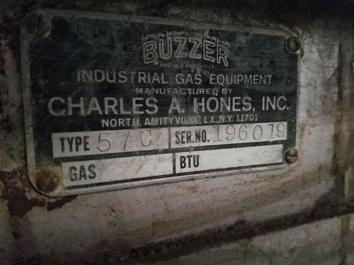 Used Hones Buzzer Industrial High Temp Burnout Furnace Oven Nat Gas 2000F