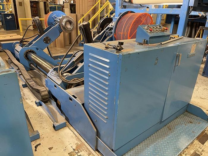 Used 87" JAGENBERG SHAFTLESS FLOOR PICK UP UNWIND 84" OD CAPACITY TWO UNITS AVAILABLE - Pending JE
