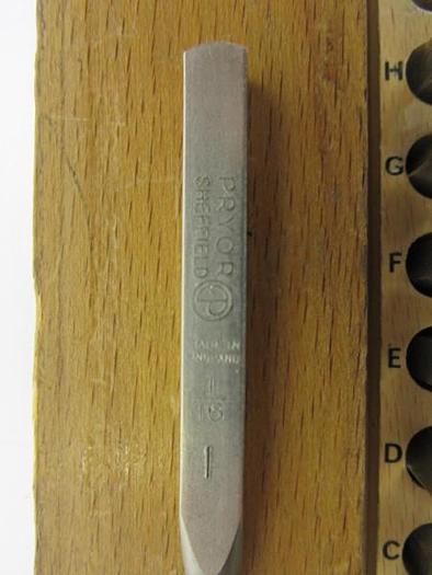 Used PRIORITY PUNCHES MASK 1/16 ALPHABET PUNCHES