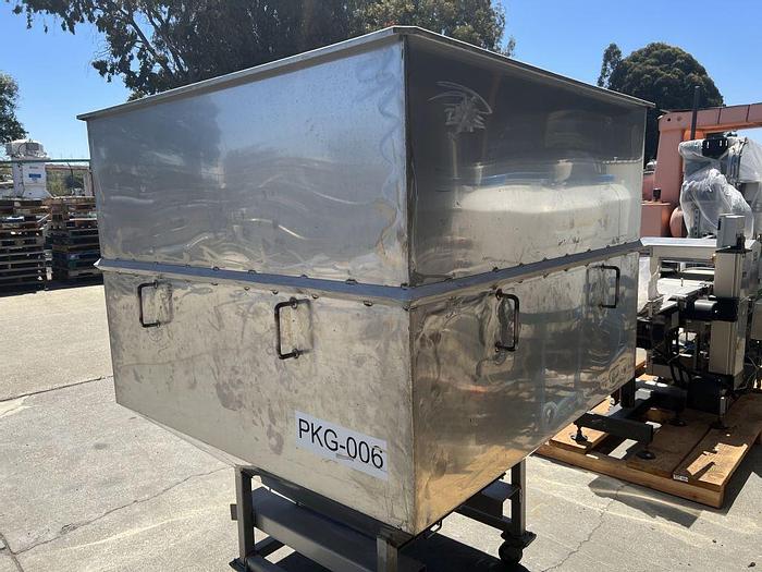 Used Hopper, 100 Cubic Feet, Stainless Steel, 5' x 5' x 5'6", Portable #S744621