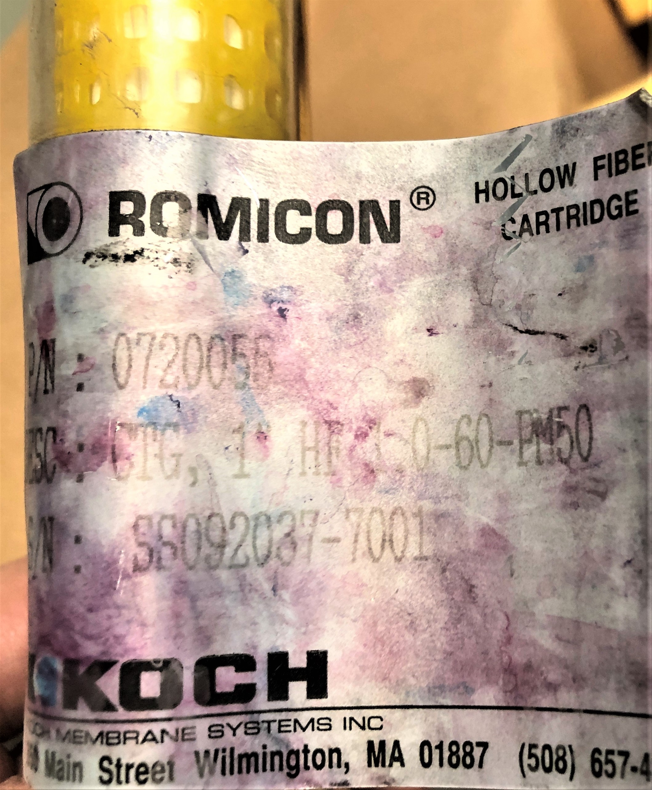 Used Koch Romicon 0720055 Hollow Fiber Cartridge - PM50