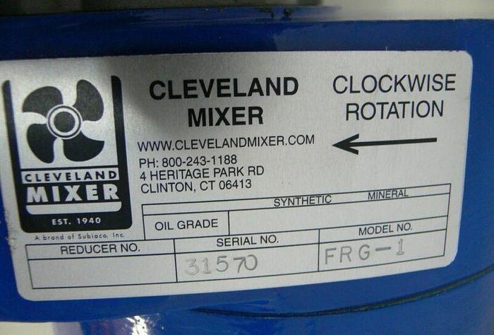 Used Cleveland FRG-1 Top Mount Mixer w/ Baldor 1/4 HP Motor KM3454